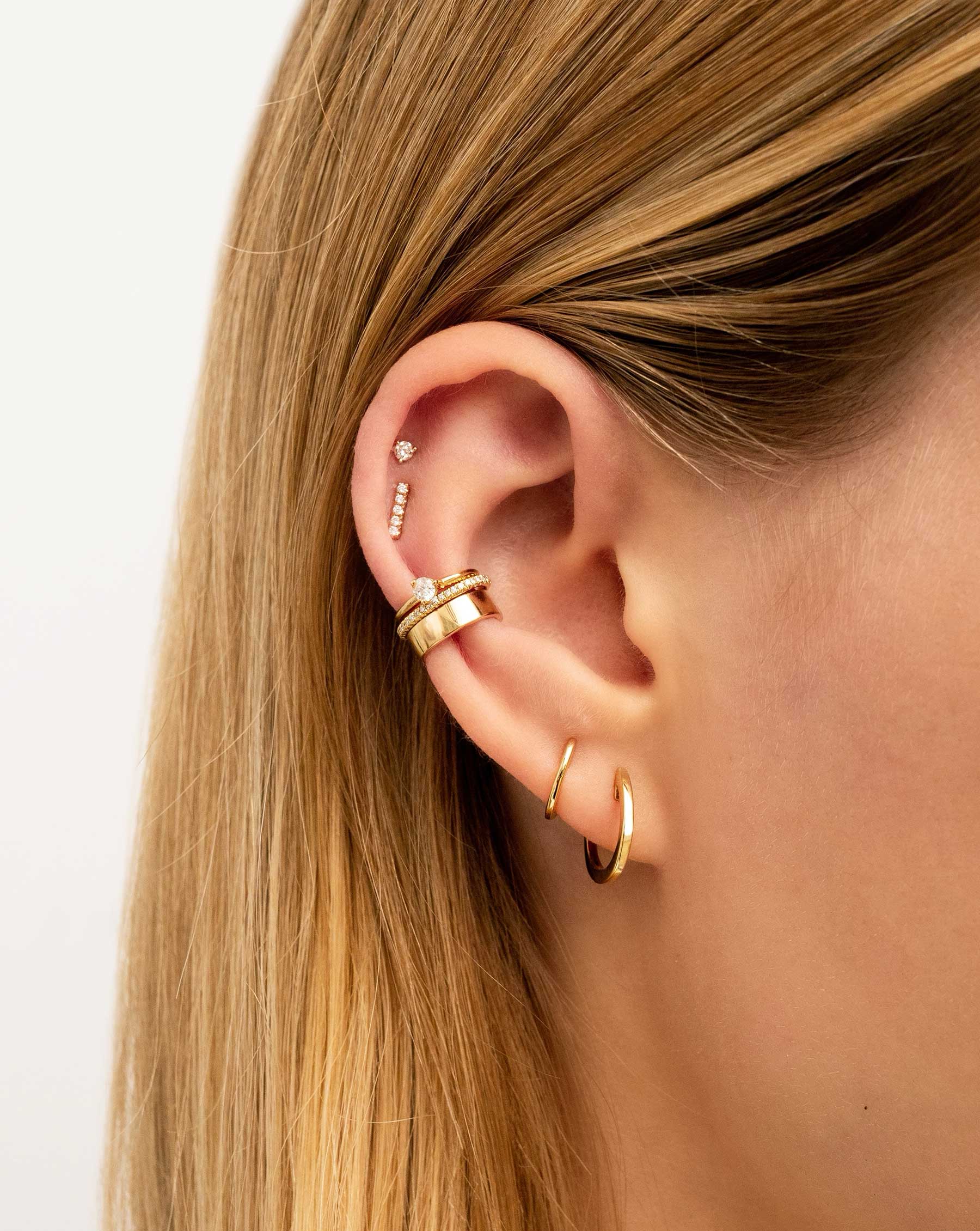 Elegant Diamond Ear Cuff for Women - 925 Sterling Silver Cartilage Ear Cuff Jewelry - Perfect for Parties, Weddings & Everyday Wear