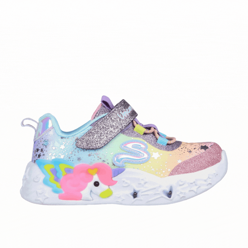 Skechers Unicorn Charmer Twilight Dream Toddler Sneakers - Purple Multi Color for Girls | Comfortable & Stylish Kids Shoes for Playtime & School Activities