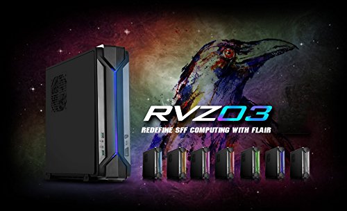 SilverStone SST-RVZ03B Raven Mini-ITX Gaming PC Case - Compact Black Chassis with RGB Lighting for High-Performance Gaming Rigs | Perfect for Small Space Setups, Esports Tournaments & Home Entertainment Systems