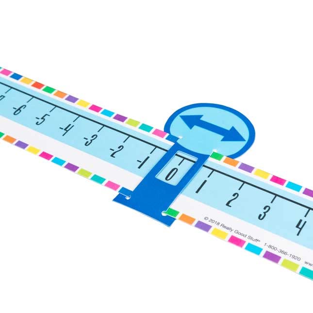 Interactive Slide and Learn Positive & Negative Integers Number Lines - Set of 12 for Classroom Math Activities & Homeschool Learning | Educational Math Manipulatives for Elementary Students