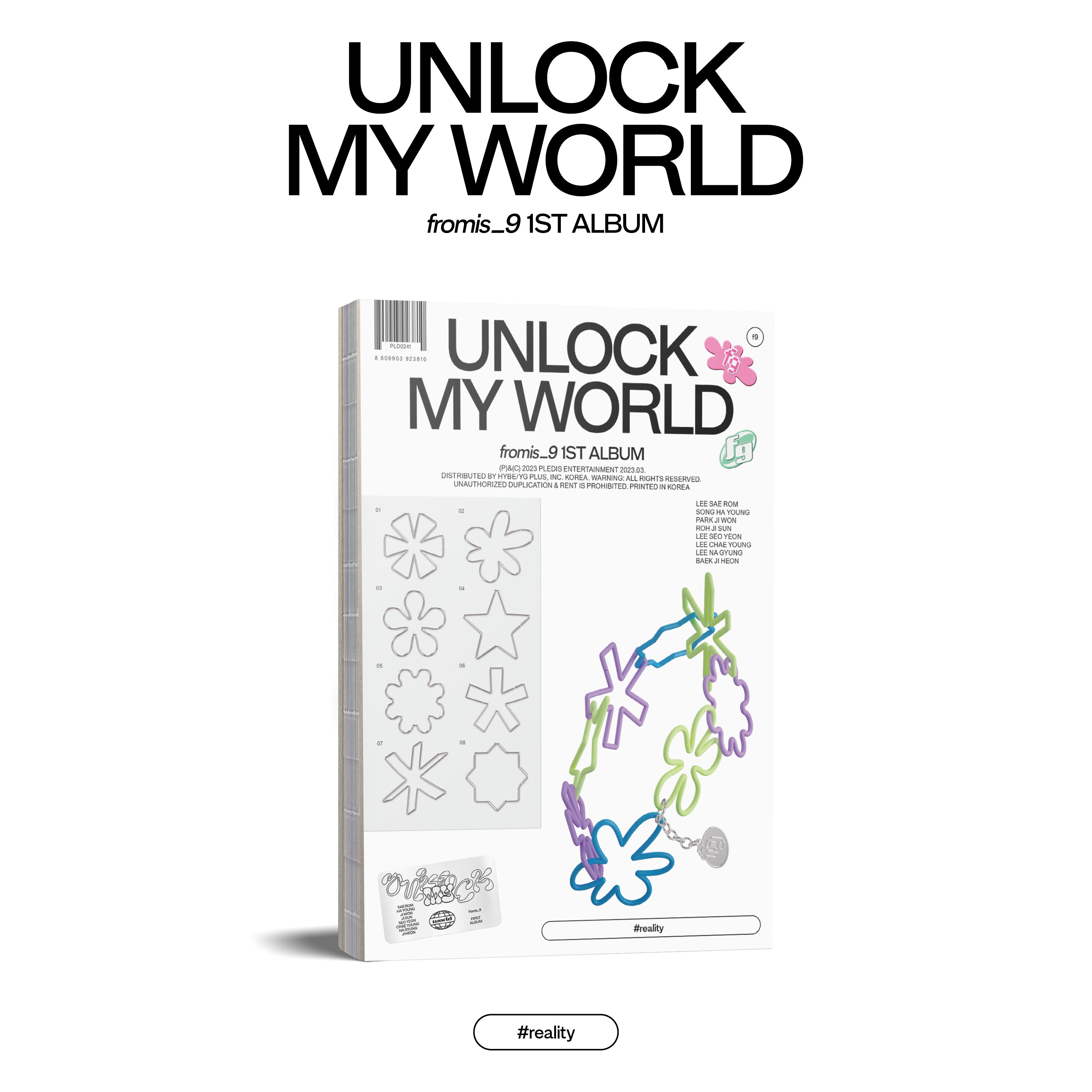 FROMIS_9 1st Album 'UNLOCK MY WORLD' - K-Pop Music CD & Digital Download - Perfect for K-Pop Fans, Collectors, and Music Lovers - Great for Gifts, Parties, and Relaxing at Home