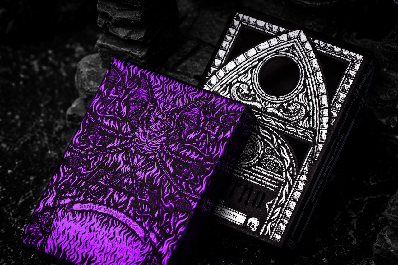 Inferno Violet Vengeance Premium Playing Cards - Poker, Magic Tricks & Cardistry | Perfect for Game Nights, Casino Parties & Professional Performances