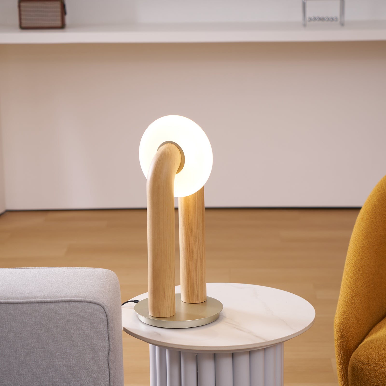 Arcadia Table Lamp - Modern LED Desk Light for Bedroom, Living Room & Office - Stylish Nightstand Lamp with Adjustable Brightness - Perfect for Reading, Working & Relaxing