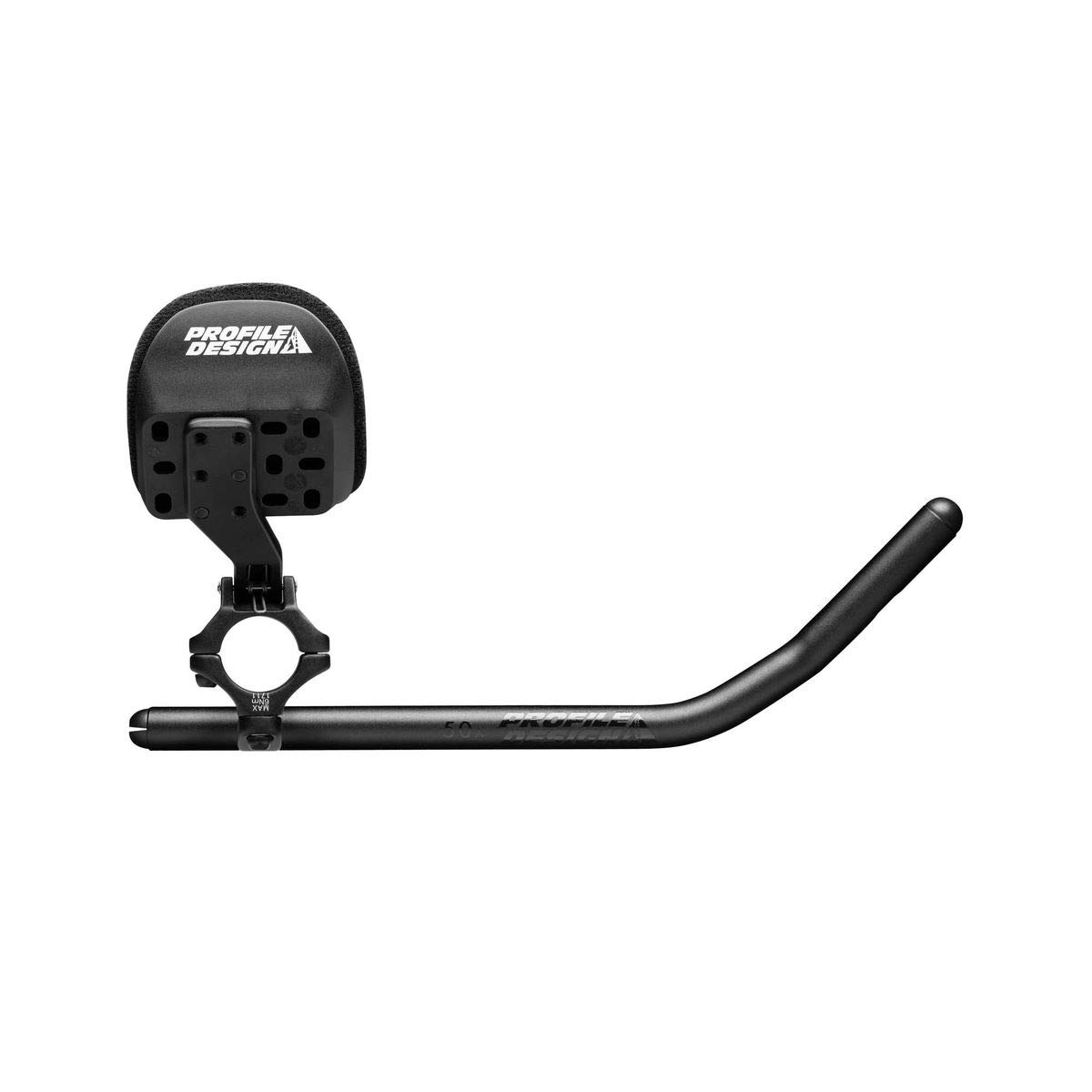 Profile Design Flip/Ergo/50a Aerobar - Lightweight Adjustable Triathlon Handlebar for Road Bikes (Black, One Size) - Perfect for Time Trials, Triathlons & Long-Distance Cycling
