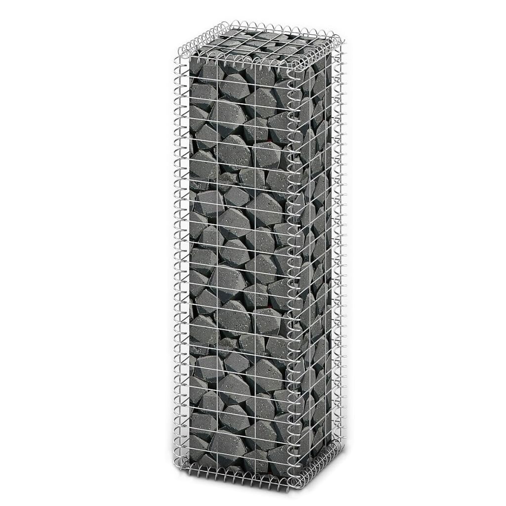 Galvanized Steel Gabion Basket with Lids - 39.4
