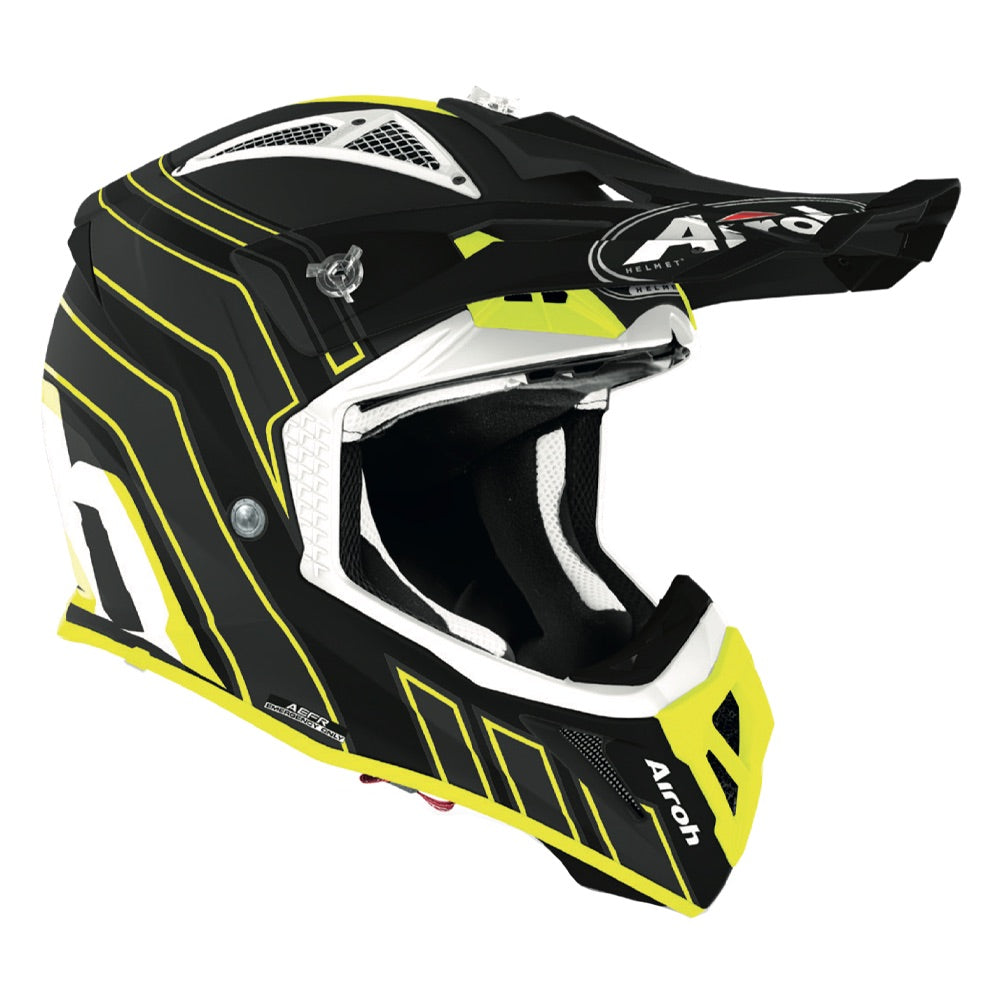 Airoh Aviator Ace Art Matt Black Motorcycle Helmet - Lightweight DOT Certified Full Face Helmet for Men & Women - Perfect for Street Riding, Racing & Adventure Touring