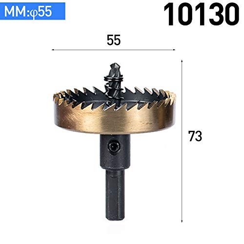 55mm HSS Carbide Hole Saw Cutter for Stainless Steel & Aluminum - Professional Metal Drilling Tool for DIY Projects & Construction Work
