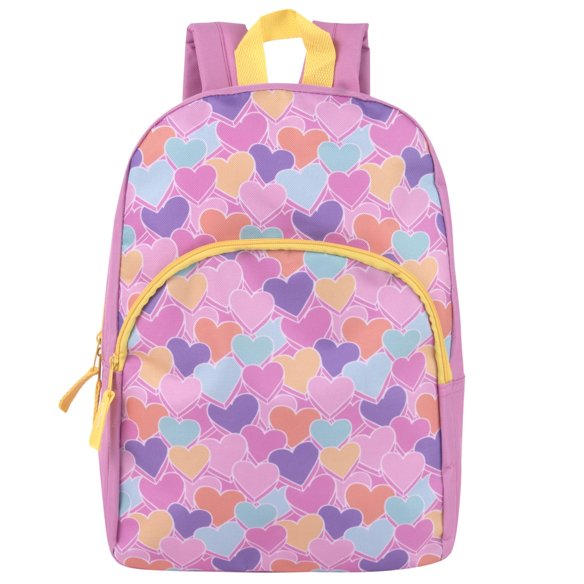 15 Inch Kids Backpack for Boys & Girls - Lightweight School Backpack with Padded Straps for Preschool, Kindergarten & Elementary Students | Sweet Candy Hearts Design | Perfect for School, Travel & Daily Use