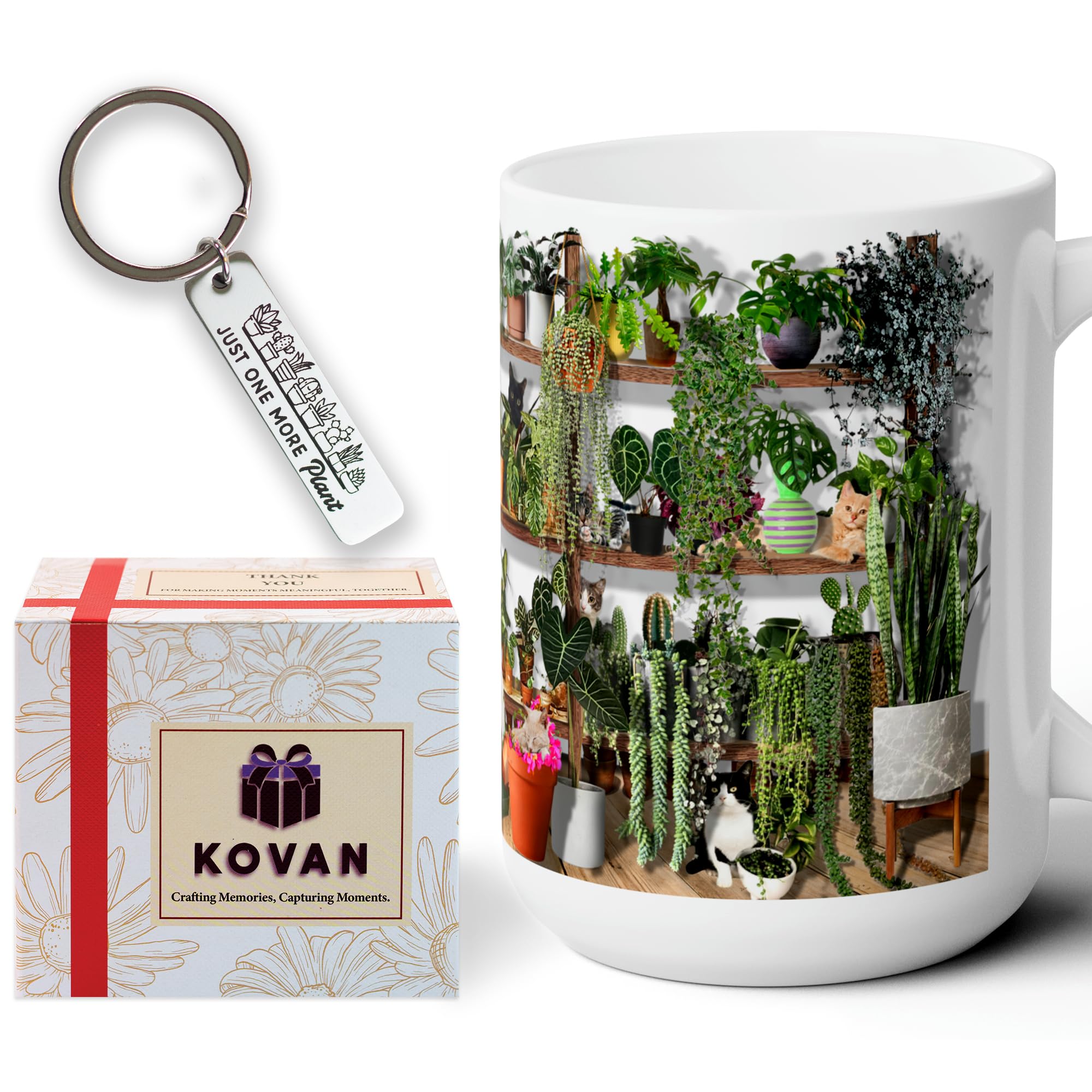 Cat & Plant Lovers Coffee Mug - Best Gardening Gift for Women, Perfect Present for Cat Moms & Plant Enthusiasts - Ideal for Tea, Coffee & Home Decor