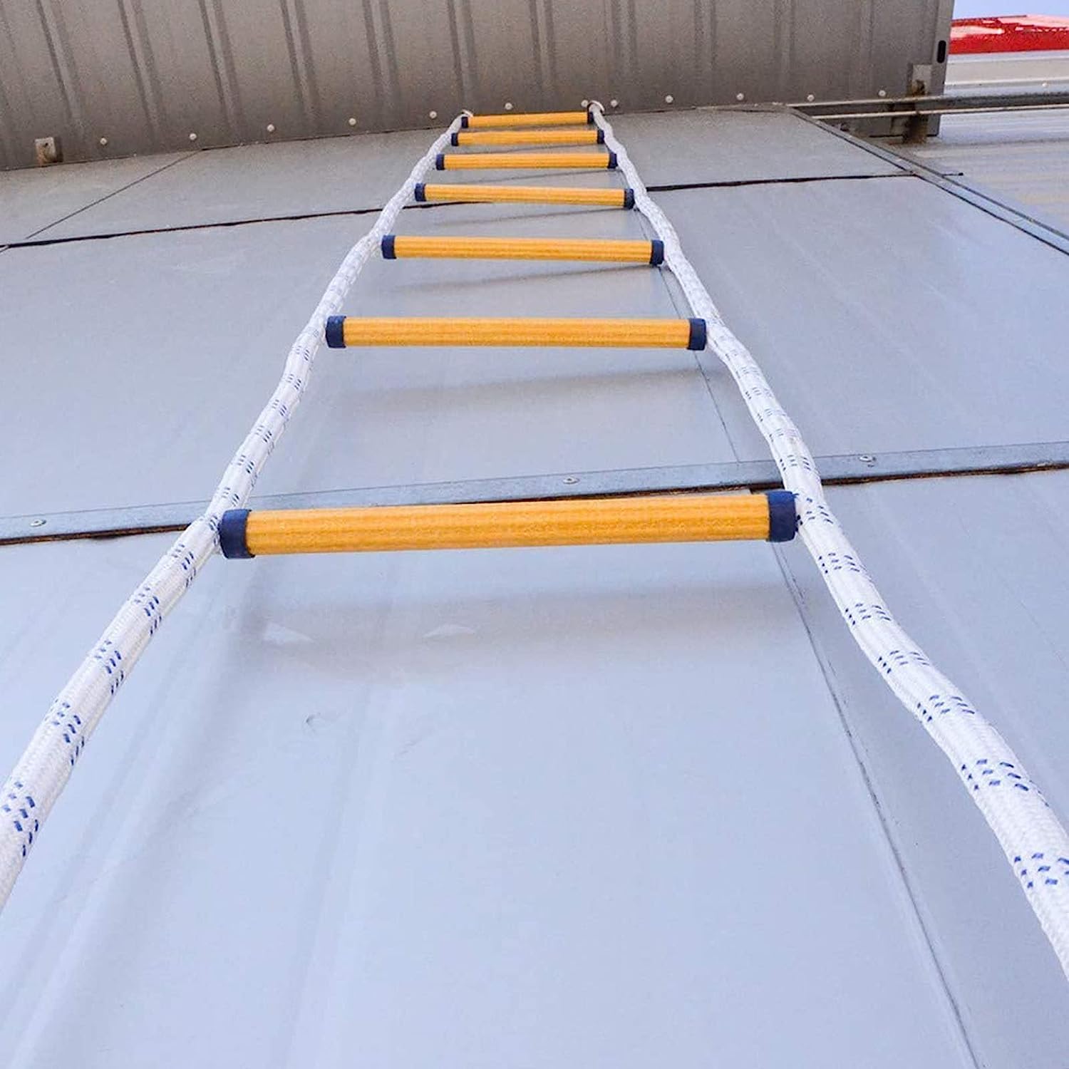 Fire Escape Rope Ladder with Hook - 32FT/10M Quick-Deploy, Compact & Easy Storage - NAKEAH Fire Rescue Ladder for Emergency Evacuation, Home Safety & Survival Scenarios