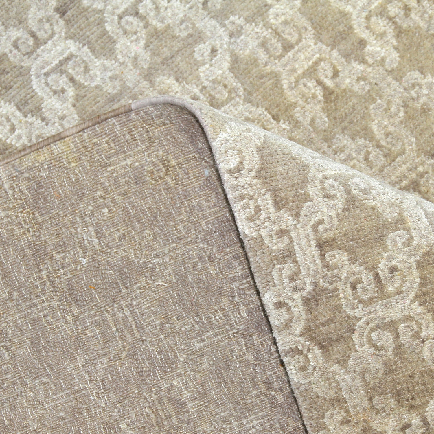 Luxury Brown Alchemy Transitional Wool Silk Blend Rug 8'1 x 10'3 - Perfect for Living Room, Bedroom & Office Decor