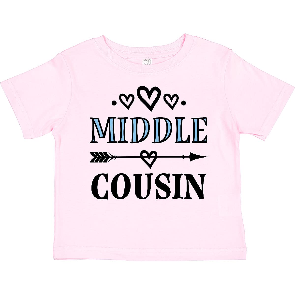 Inktastic Middle Cousin Toddler T-Shirt - Cute Sibling Matching Outfits for Family Photos & Special Occasions