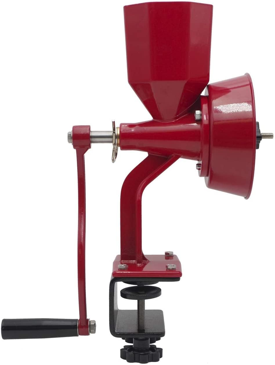WONDERMILL Wonder Junior Deluxe Manual Hand Grain Mill - Stainless Steel Flour Grinder for Dry & Oily Grains, Wheat, Corn, Spices | Perfect for Home Baking, Camping & Emergency Food Prep