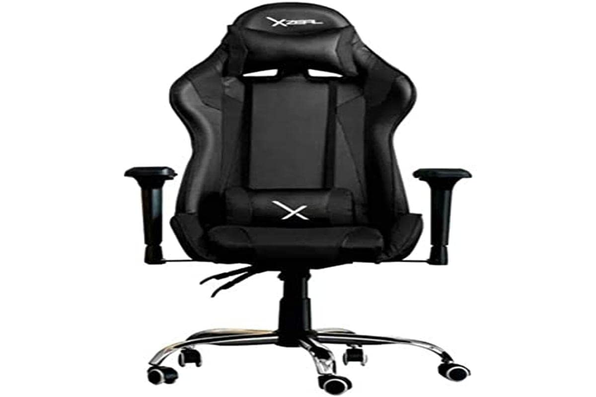 ZXSXZ10B Gaming Chair with Padded Seat - Ergonomic Black Office & Video Game Chair for PC, Console & Streaming Setup