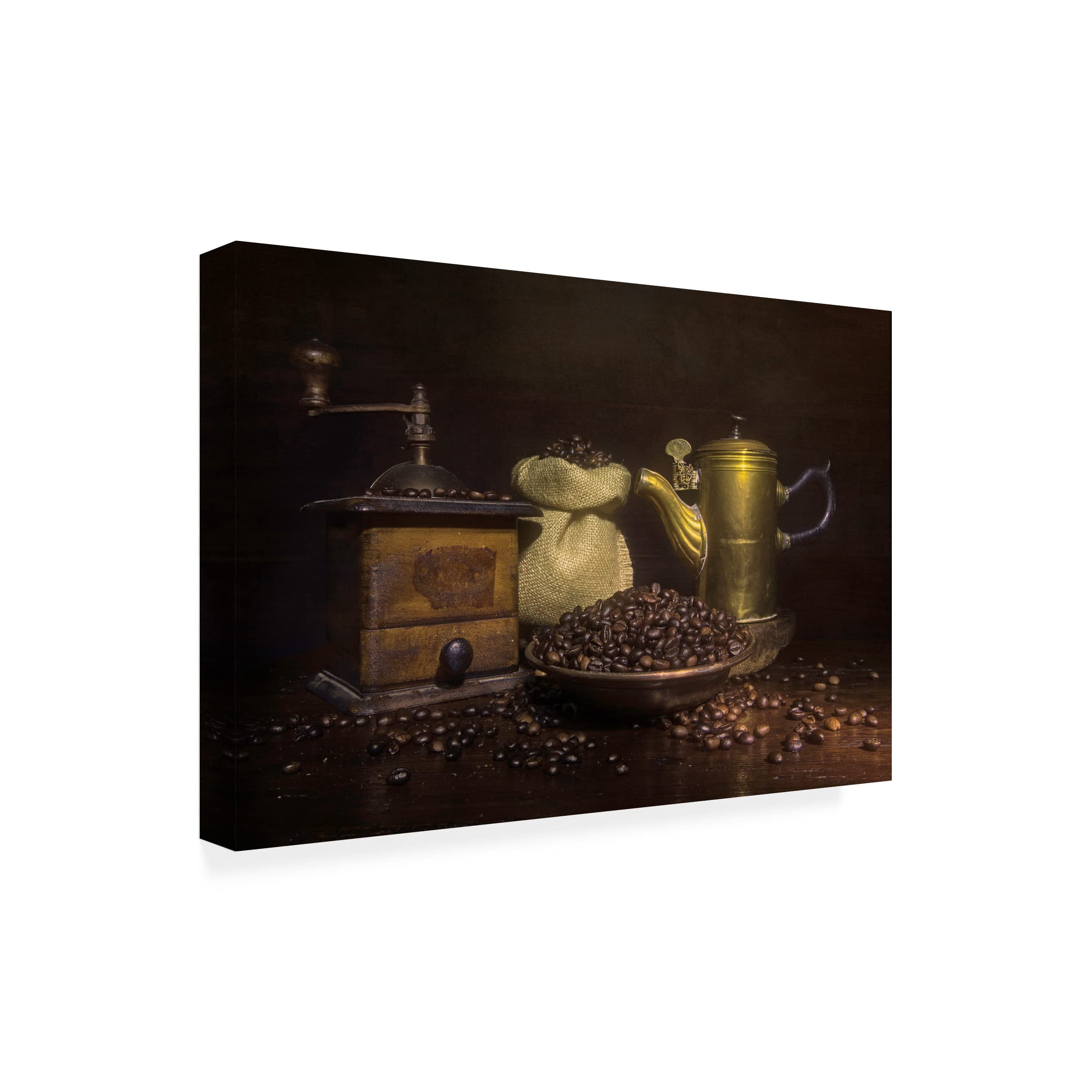Fiorenzo Carozzi 'Coffee' Canvas Wall Art - Handmade Painting for Living Room, Bedroom & Office Decor - Premium Trademark Fine Art Print