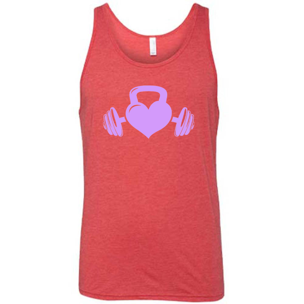 Unisex Heart Print Kettlebell Workout Shirt - Gym, CrossFit & Fitness Training Apparel