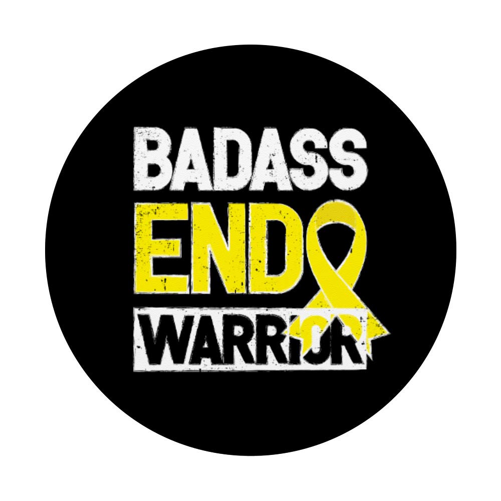 Endometriosis Warrior PopSockets PopGrip - Swappable Phone Grip for iPhone, Samsung & Tablets - Show Support for Endo Awareness (Perfect for Daily Use, Work & Activism)