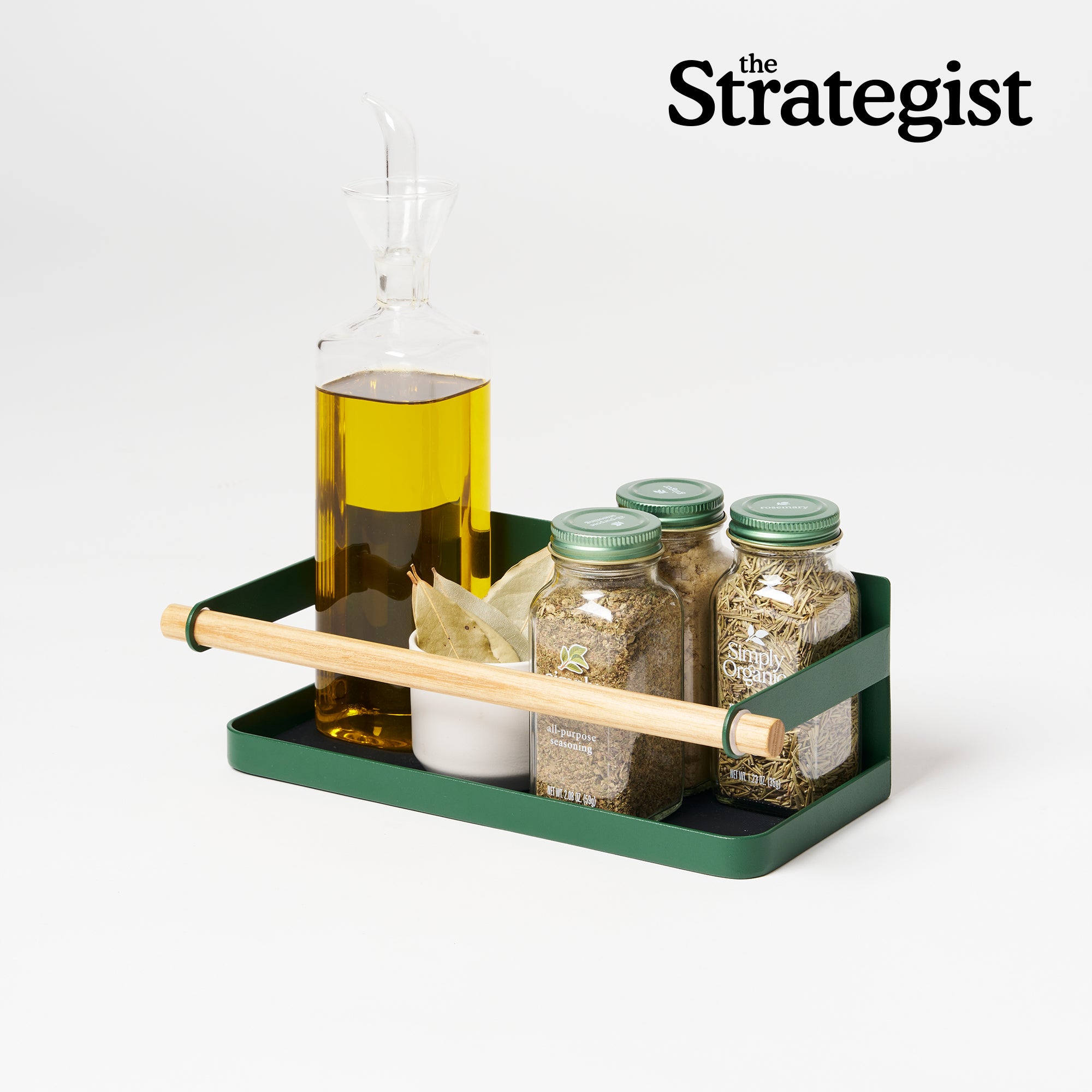 Magnetic Storage Caddy - Steel and Wood Organizer for Tools, Kitchen Utensils & Office Supplies | Perfect for Workshop, Garage & Home Organization