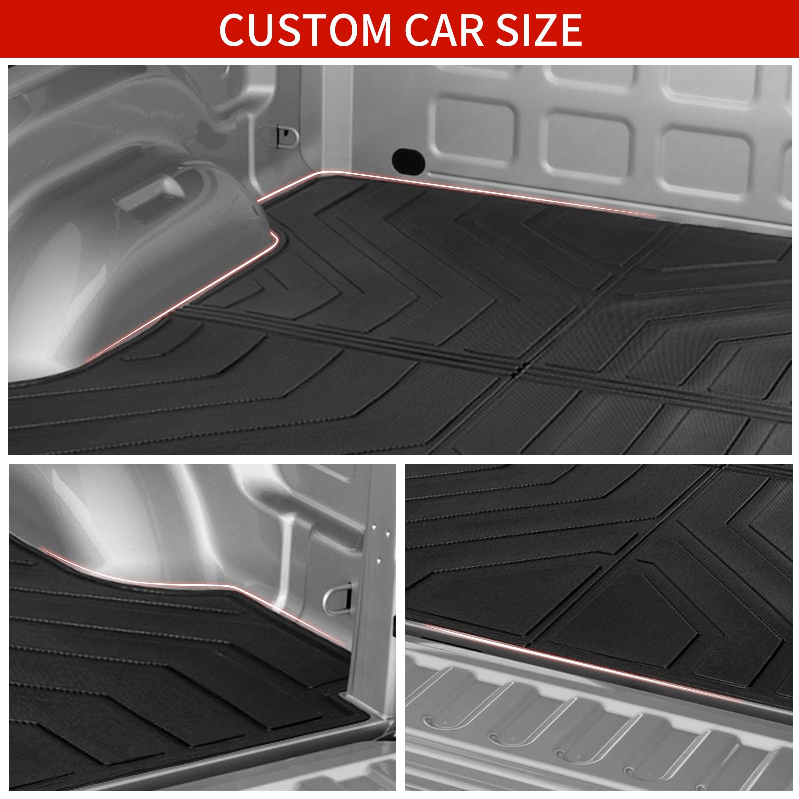 All-Weather Truck Bed Mat for 2019-2024 Dodge Ram 1500 | 6.5 FT Heavy Duty Bed Liner | Non-Slip Protection | Perfect for Hauling, Camping & Work Gear (6.4 FT & 6.5 FT Options Available)