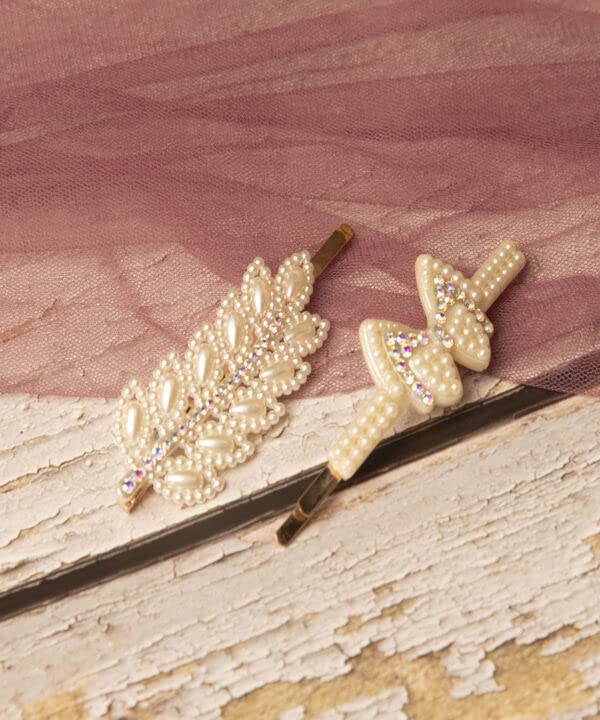 Korean Pearl Hair Clips for Women - Fashion Hair Accessories for Party & Wedding (3 Pack)
