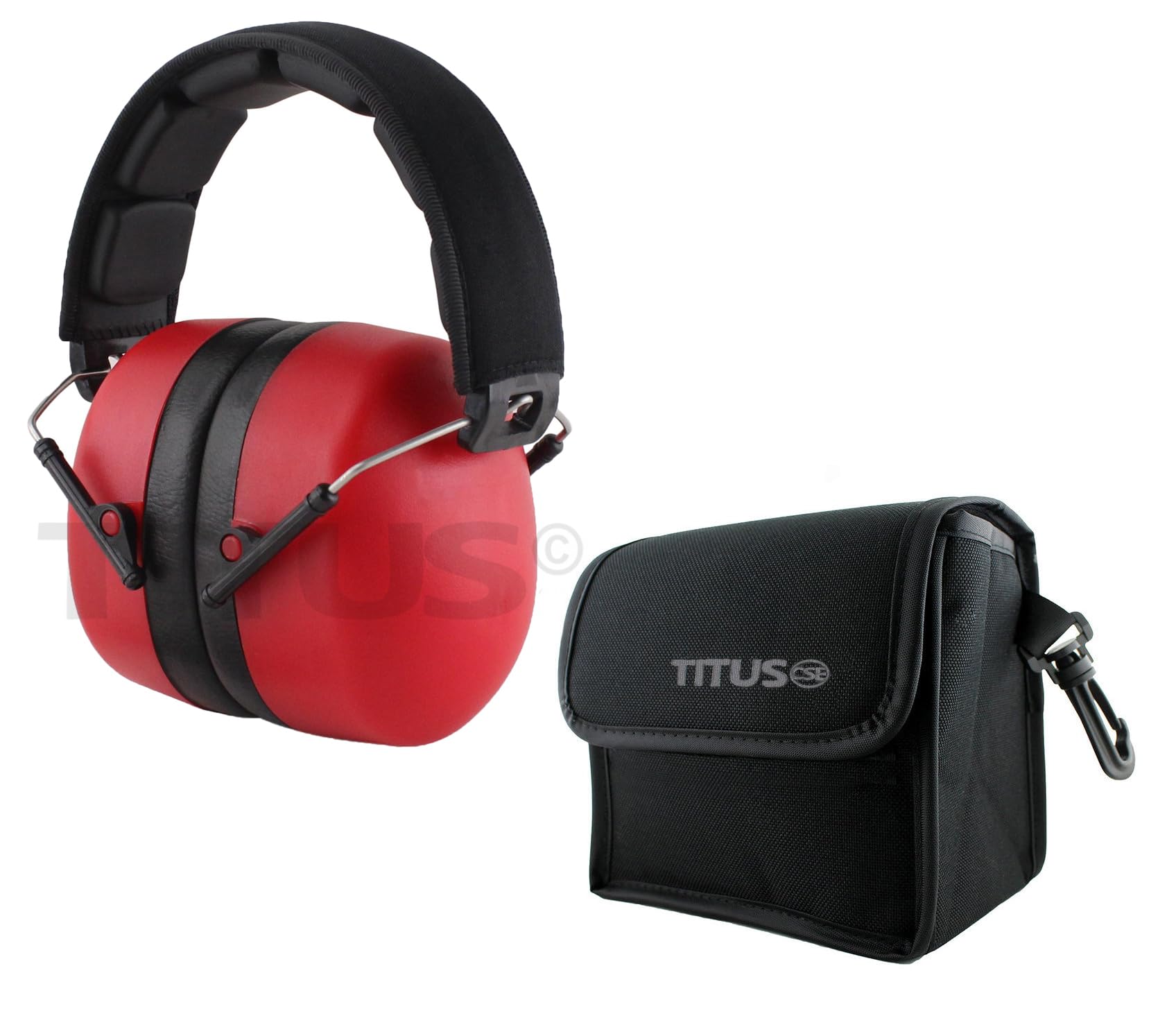 TITUS 3 Series Onyx 37 Noise Cancelling Earmuffs - Highest NRR 37dB Hearing Protection for Shooting, Construction & Industrial Work Safety