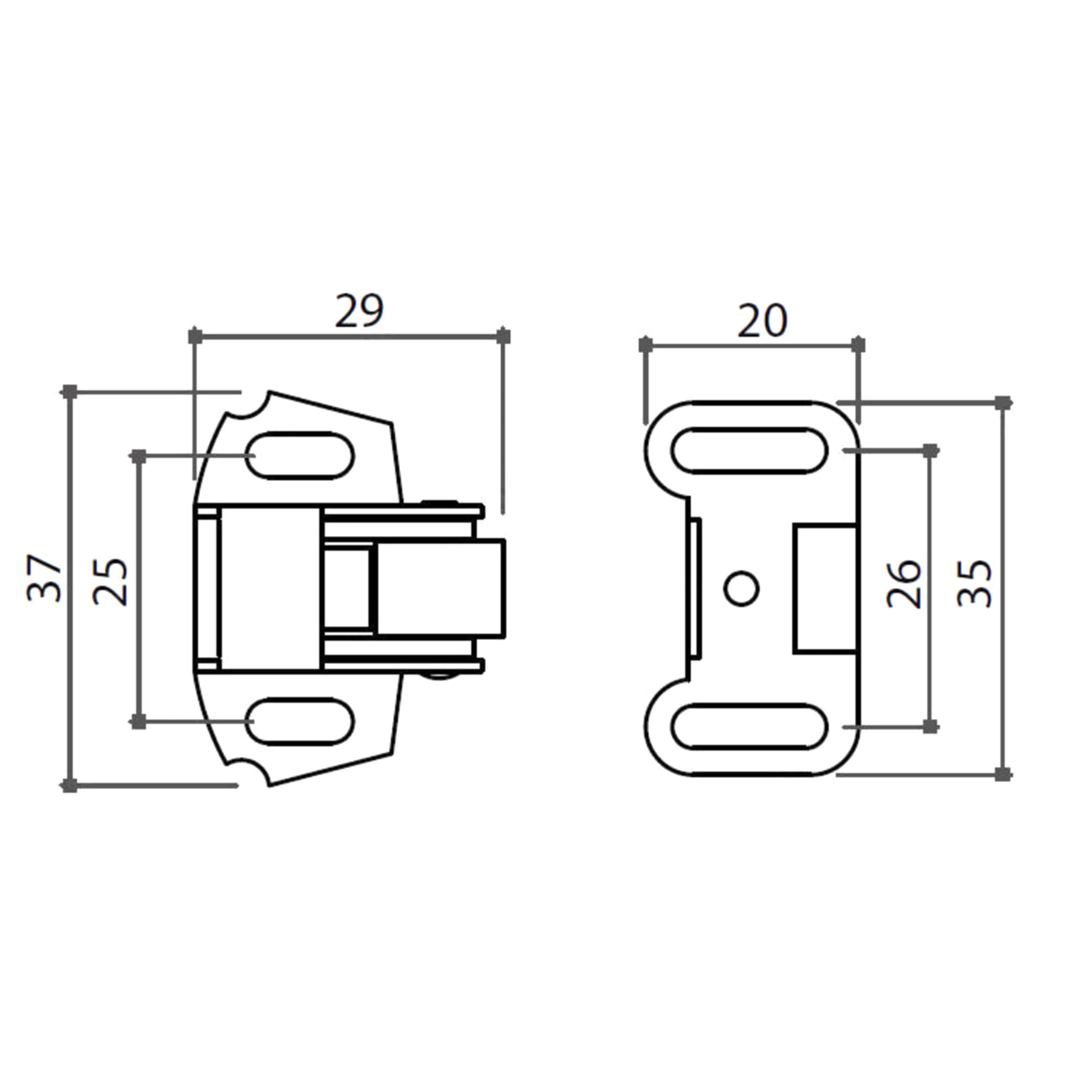 100 Pack Rok Hardware Roller Wheel Spring Cabinet Door Catch Latch Holder - Zinc Finish with Screws for Furniture, Closet & Cabinet Doors | Durable Hardware for Smooth Sliding Door Operation