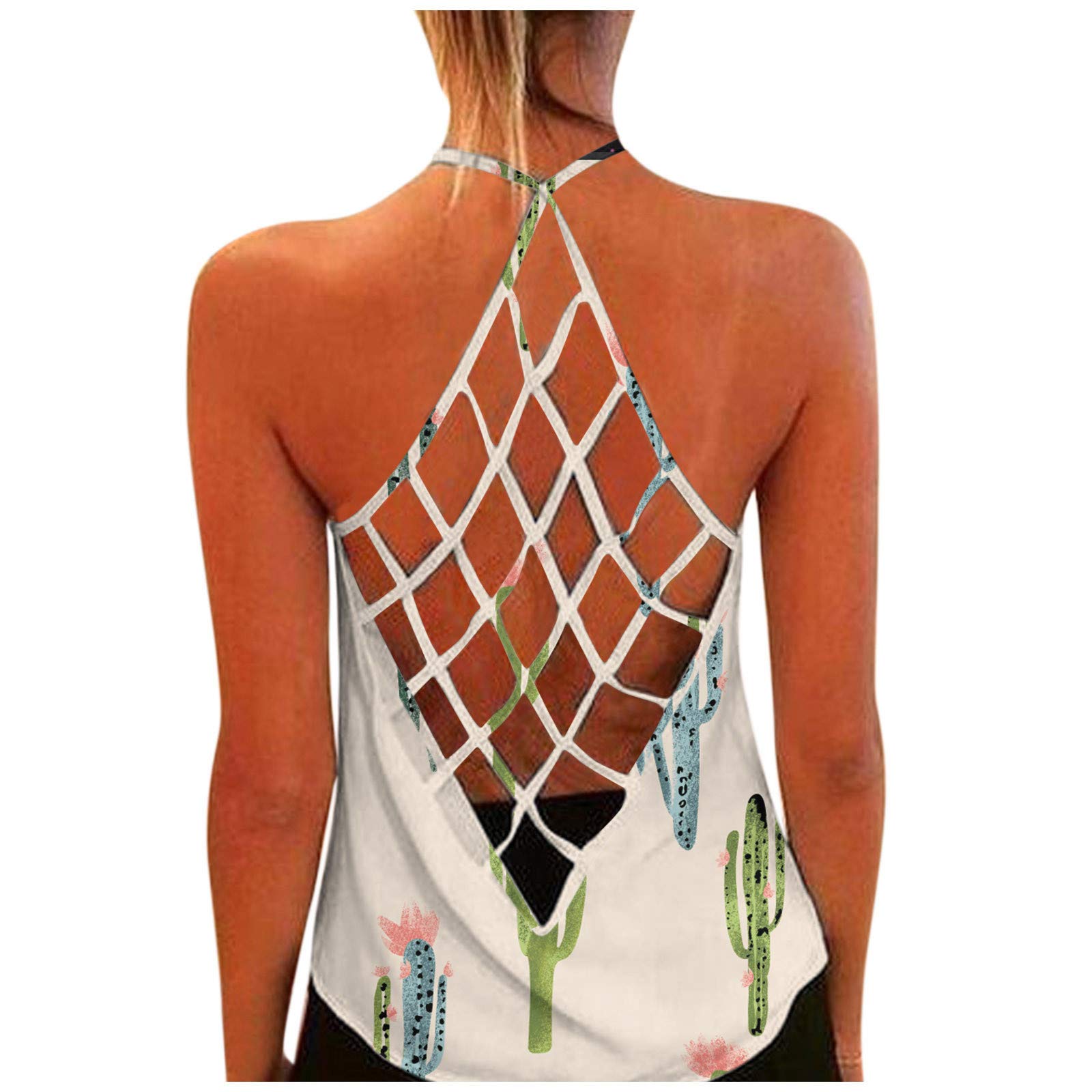 Plus Size Women's Sexy Sunflower Tank Tops - Casual Summer Fashion Tops for Women - Perfect for Beach Outings, Date Nights & Summer Vacations