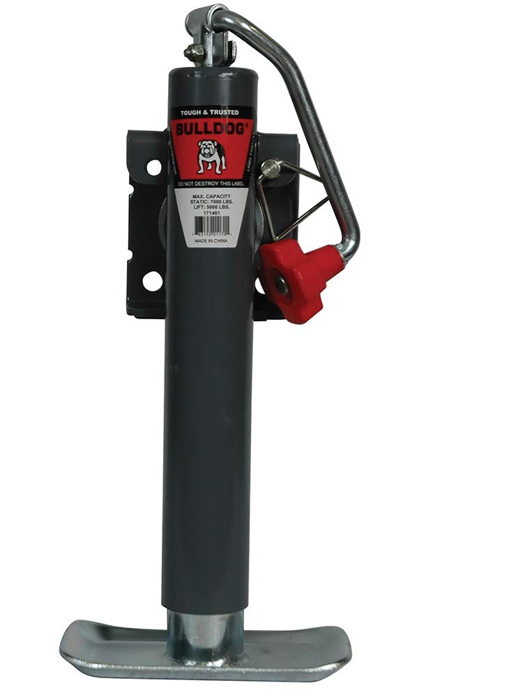 Fulton Weld-On Jack 5000 lb Capacity - 10 Inch Travel Topwind Swivel Bracket with Base - Heavy Duty Trailer & RV Lifting Solution for Boats, Trucks & Equipment Maintenance