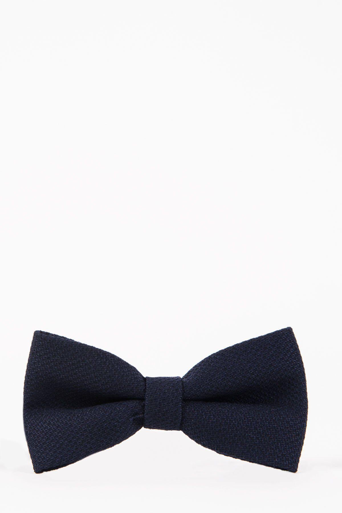 JD4 Navy Blue Bow Tie for Men - Classic Pre-Tied Necktie for Weddings, Prom & Formal Events