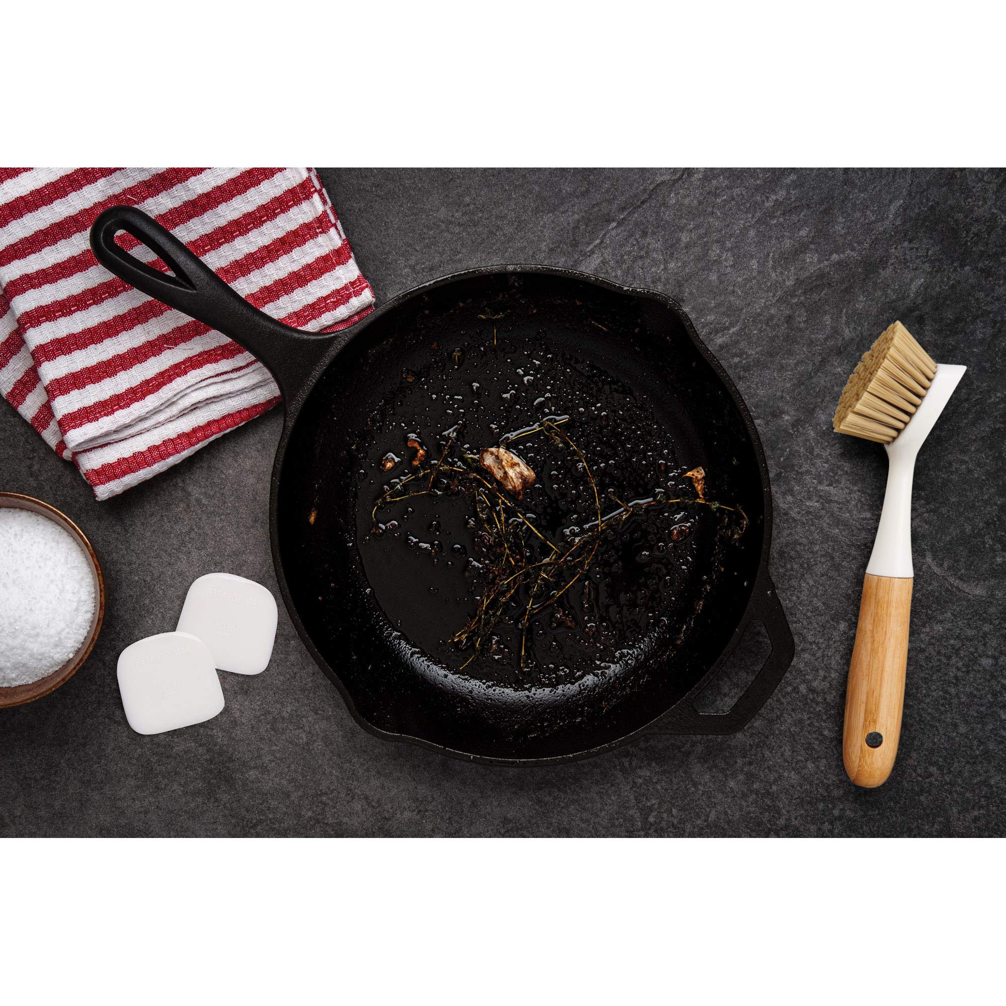 Eco-Friendly Bamboo Dish Scrub Brush with Non-Scratch Bristles - Gentle Cleaning for Pots, Pans & Delicate Cookware - Perfect for Kitchen, Camping & RV Use