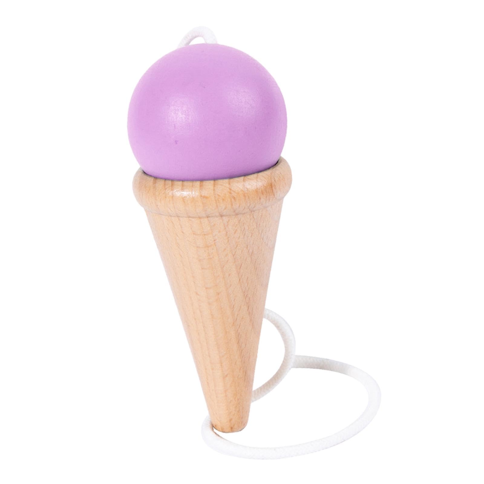 Premium Wooden Cup and Ball Game - Traditional Japanese Tama Skill Toy for Kids & Adults - Fun Balance & Reflex Training - Educational Preschool Toy - Violet Wooden Set for Indoor & Outdoor Play