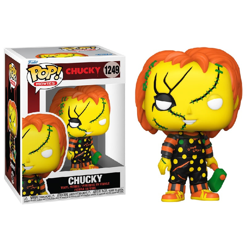 Funko Pop! Vinyl Figure - Chucky with Axe (Blacklight Exclusive) #1249 - Horror Movie Collectible for Halloween & Pop Culture Fans