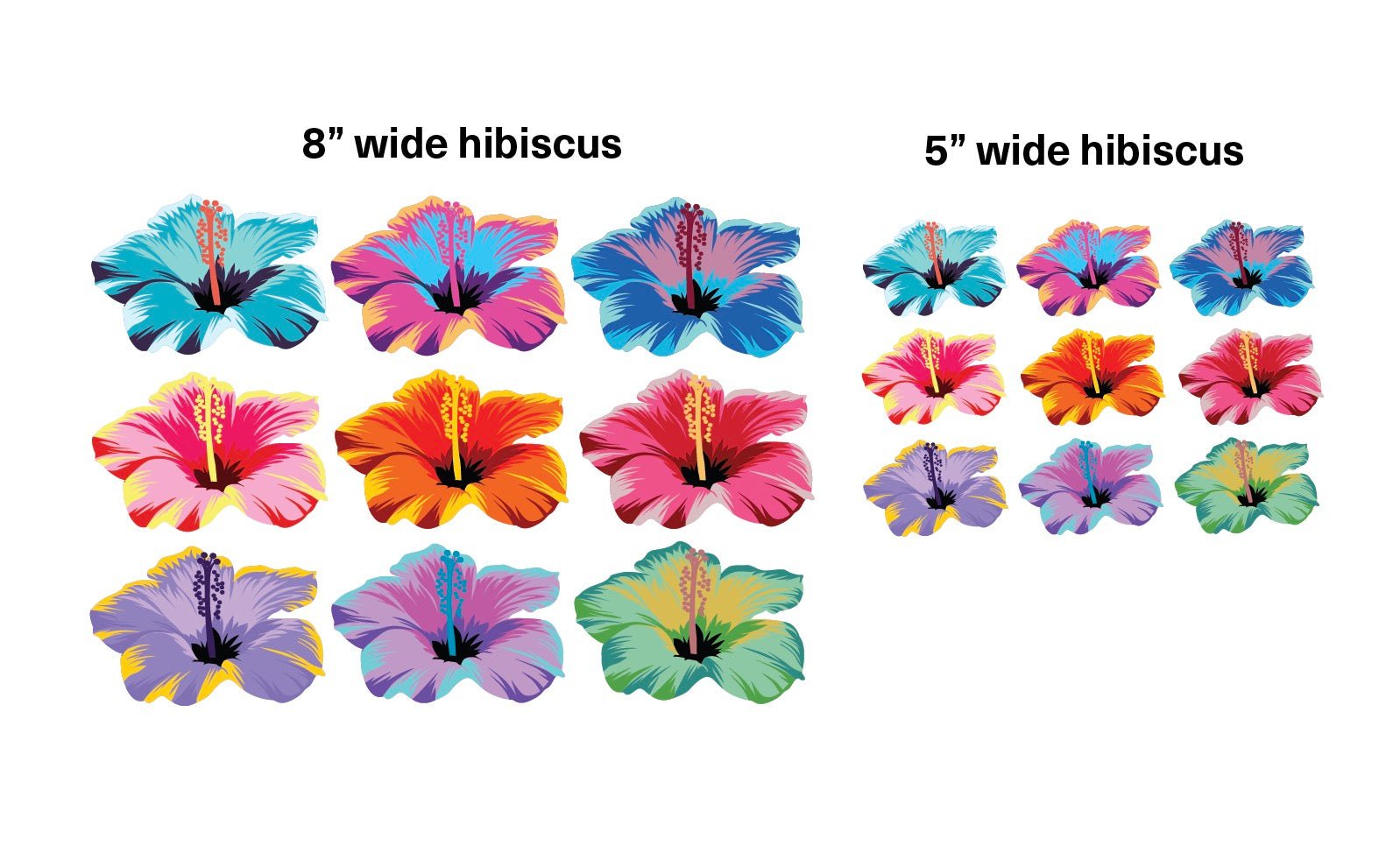 Vibrant Pop Art Hibiscus Print - Tropical Floral Wall Decor for Home, Office & Gifts - Perfect for Beach House, Boho & Coastal Themed Rooms