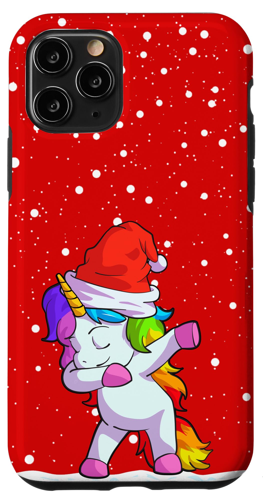 iPhone 11 Pro Christmas Phone Case with Santa Hat - Cute Unicorn Design Protective Cover for Women & Girls - Perfect Holiday Gift for Her | Great for Christmas Parties, Gift Exchanges & Festive Celebrations
