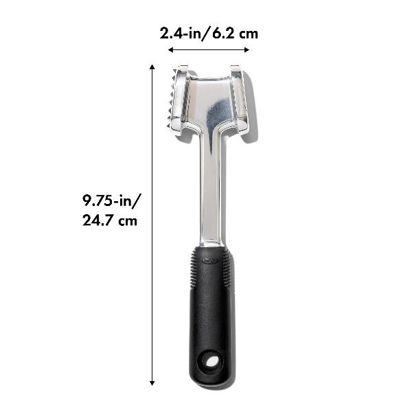 OXO Good Grips Die Cast Meat Tenderizer - Heavy Duty Kitchen Tool for Steak, Chicken & Pork Tenderizing | Perfect for Grilling, BBQ & Home Cooking