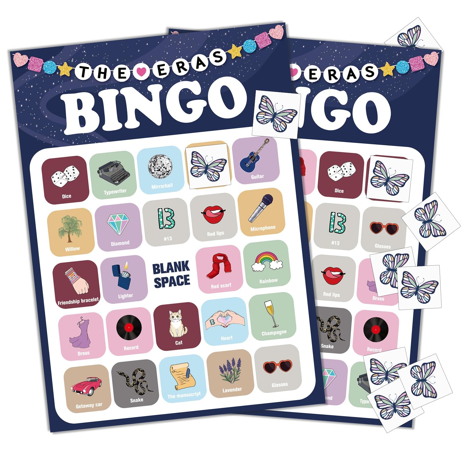 Music Party Bingo Game Cards - 24 Players for Adults | Fun Singer & Guitar Themed Birthday Party Game | Perfect for Music Lovers, Bachelorette Parties & Family Gatherings | Great as Party Favors & Group Entertainment