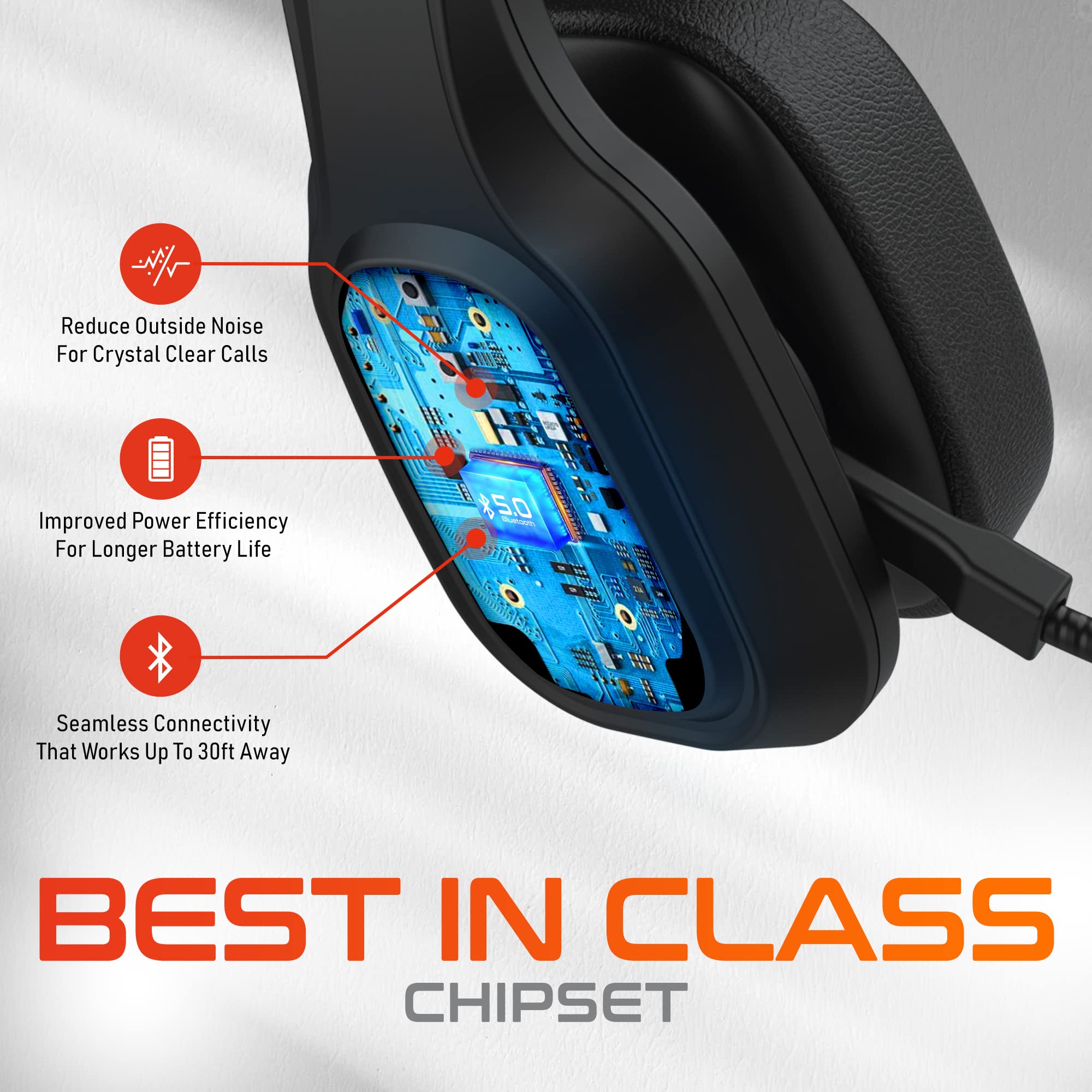 Delton Professional Wireless Computer Headset with Microphone | Bluetooth 5.0 On-Ear Headset with 30-Hour Battery Life - Ideal for Truck Drivers, Home Office & Call Centers (Includes Bluetooth Dongle, 2-Pack) | Perfect for Long Conference Calls, Remote Work & Customer Service Teams
