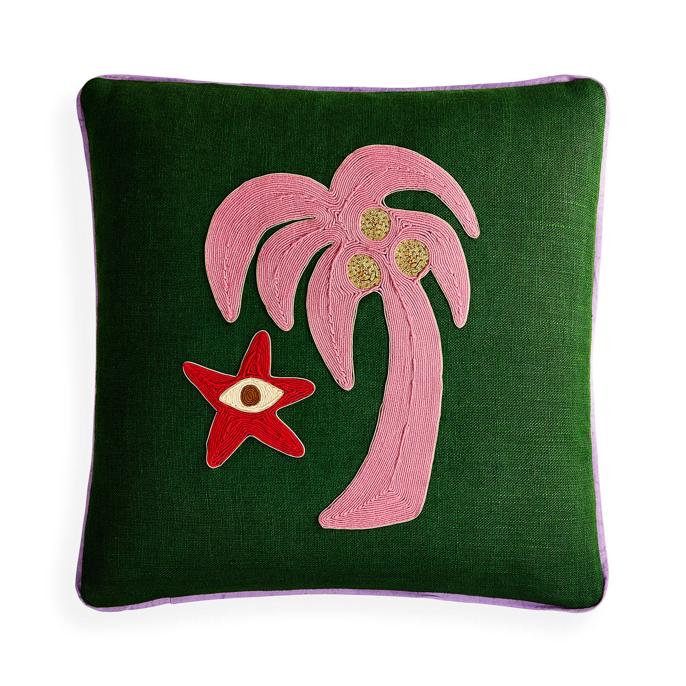 Playa Palm Tree Pillow - Tropical Decor Throw Pillow for Beach House, Boho Bedroom & Outdoor Patio - Soft Decorative Cushion for Sofa, Chair or Bed