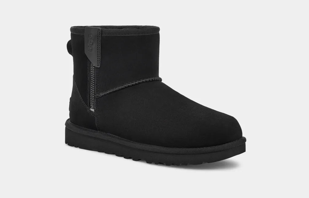 UGG Classic Mini Bailey Zip Boots for Women - Genuine Sheepskin Winter Boots with Zipper | Cozy & Stylish for Cold Weather, Snow, and Casual Outfits