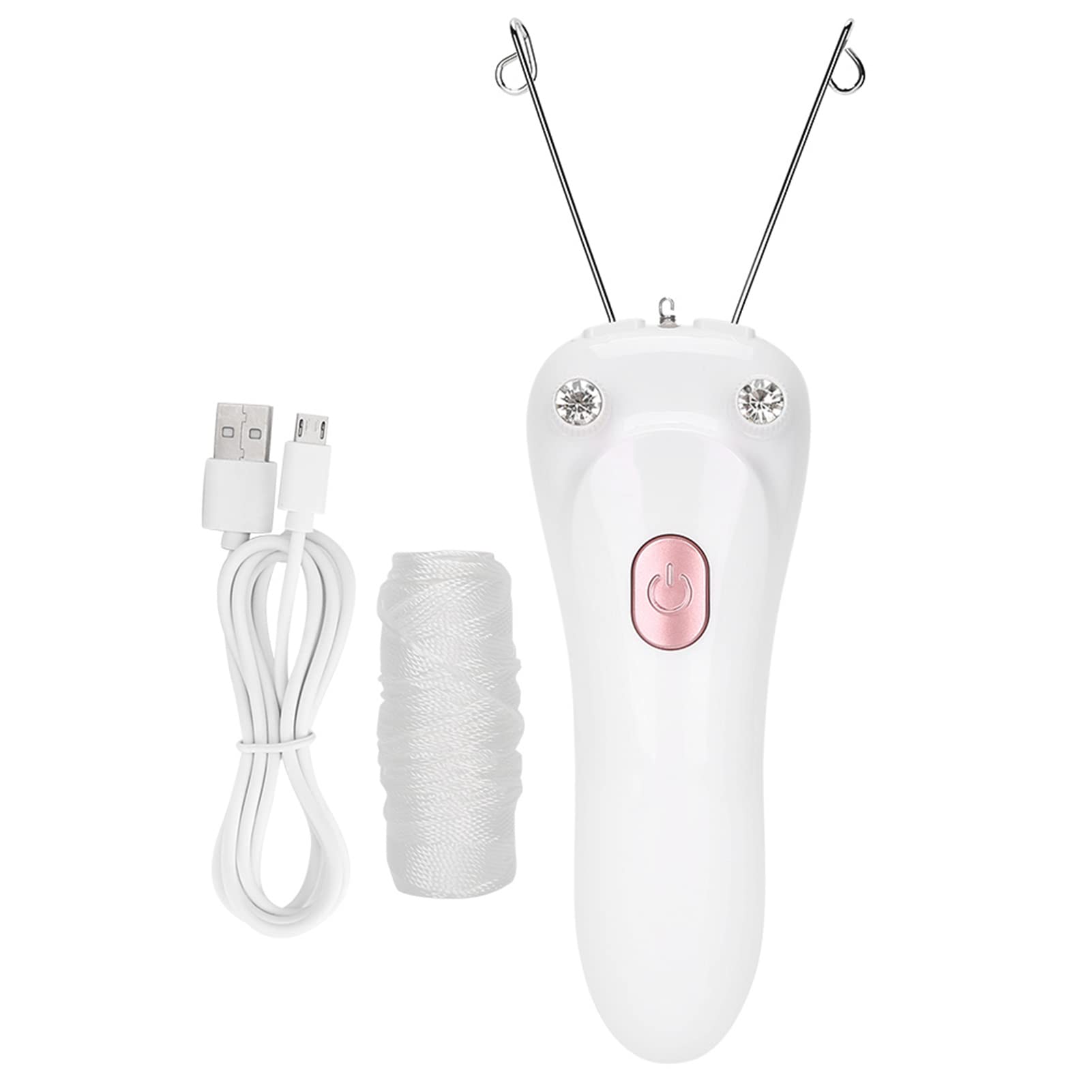 Electric Cotton Thread Epilator for Facial Hair Removal - USB Rechargeable & Self-Threading Machine | Perfect for Eyebrow Shaping, Upper Lip & Chin Hair Removal at Home or Salon