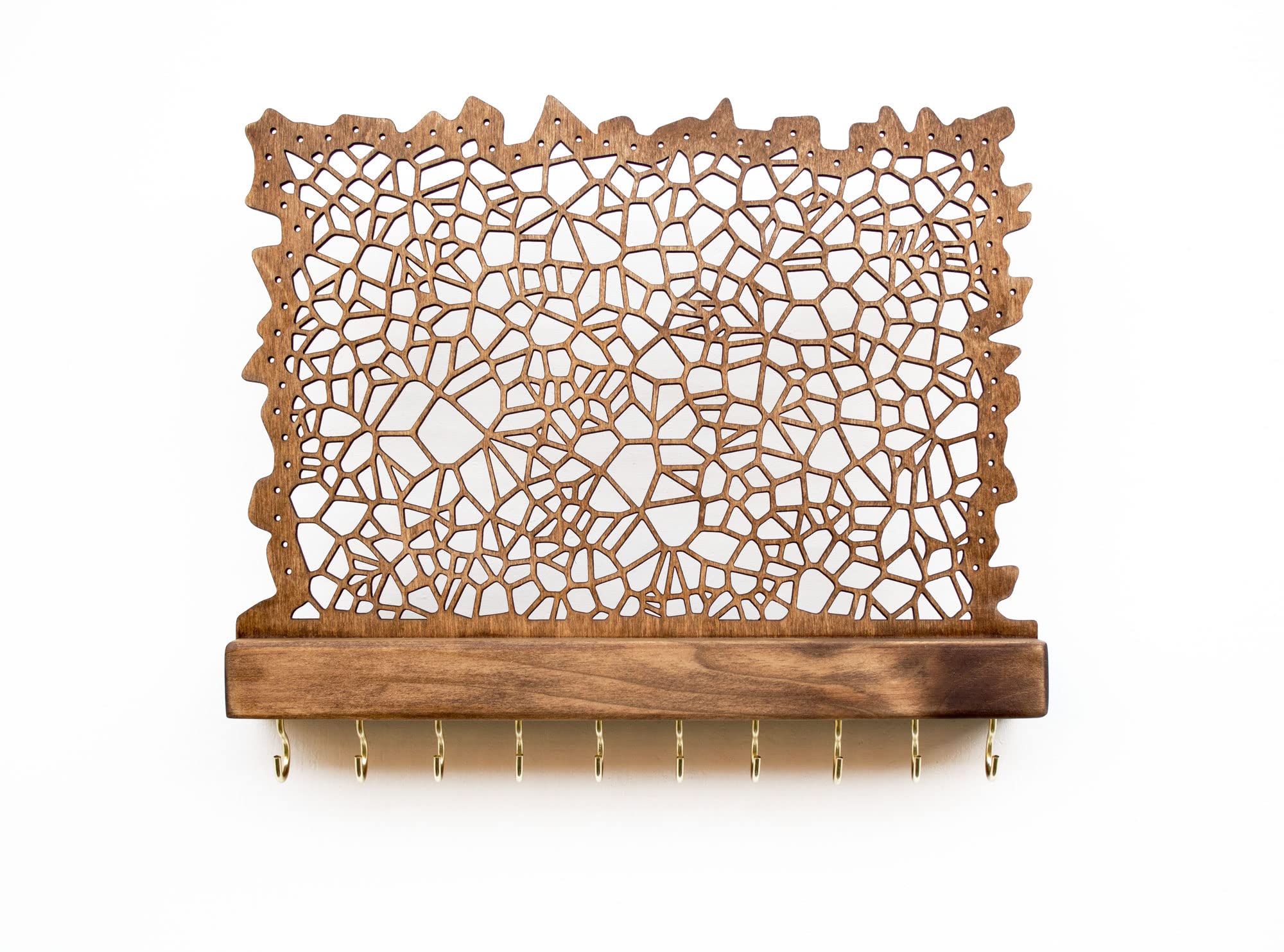 Wall Mounted Jewelry Organizer - Hanging Display Stand for Necklaces, Bracelets, Earrings & Studs - Perfect for Bedroom, Closet & Boutique Store Organization