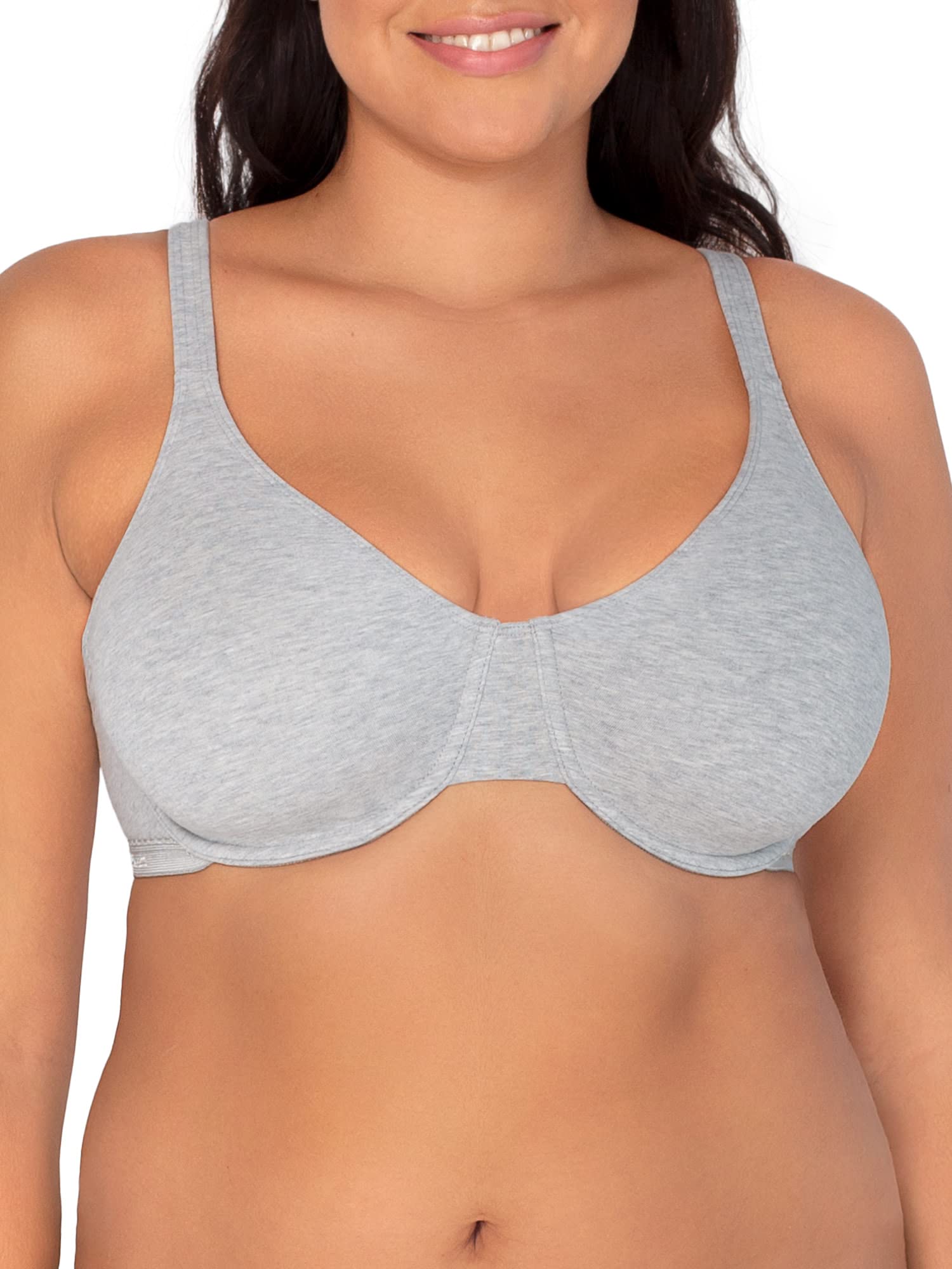 Fruit of the Loom Women's Comfortable Unlined Underwire Bra - Soft Cotton Spandex Blend for Natural Support & Flexibility | Perfect for Everyday Wear, Work & Relaxation