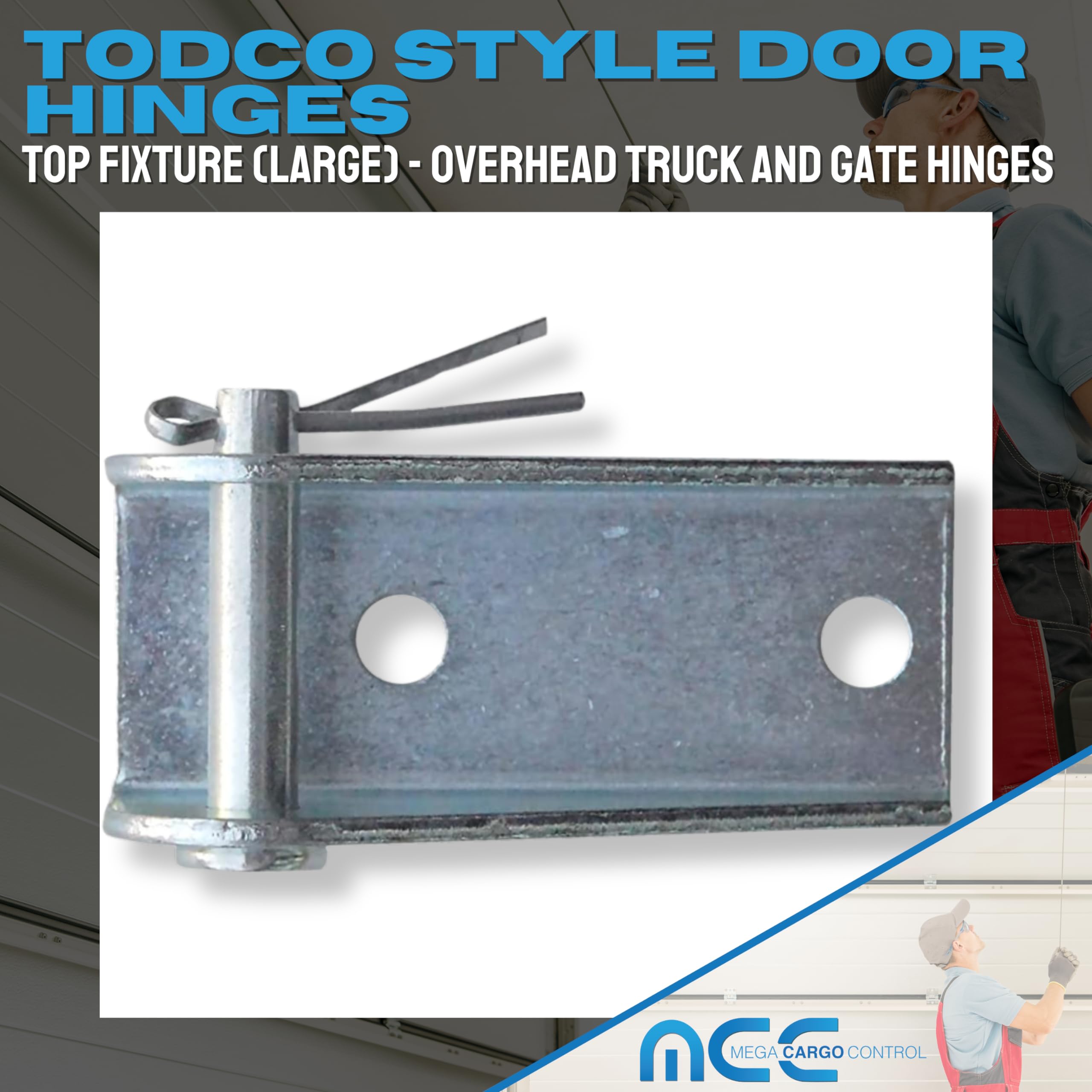 12-Pack Todco Large Top Fixture for Overhead Roll-Up Truck Doors - Heavy Duty Industrial Door Hardware for Box Trucks & Commercial Vehicles (Durable Construction, Easy Installation) - Perfect for Warehouses, Loading Docks & Fleet Maintenance