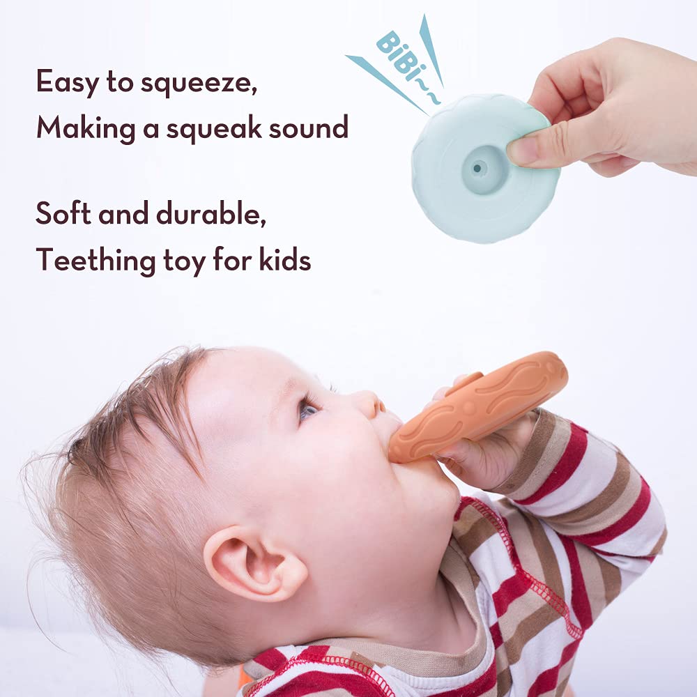 6 PCS Baby Stacking & Nesting Toys - Soft Sensory Blocks with Letters, Animals & Shapes | Early Learning Teether Toys for Infants 6+ Months | Perfect for Playtime, Montessori Education & Toddler Development