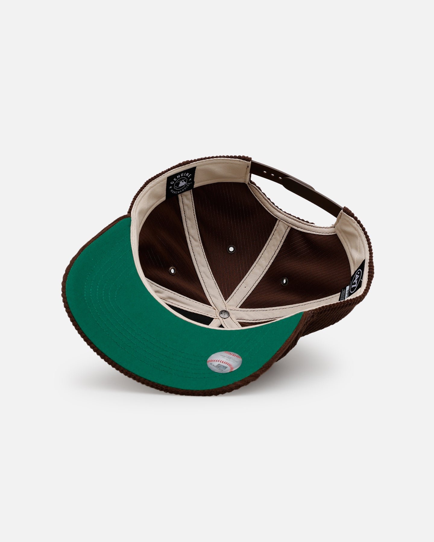 47 Brand San Diego Padres 'Pitchout' 47 Hitch Corduroy Snapback Hat - Brown MLB Baseball Cap for Men & Women - Perfect for Games, Casual Wear & Sports Fans