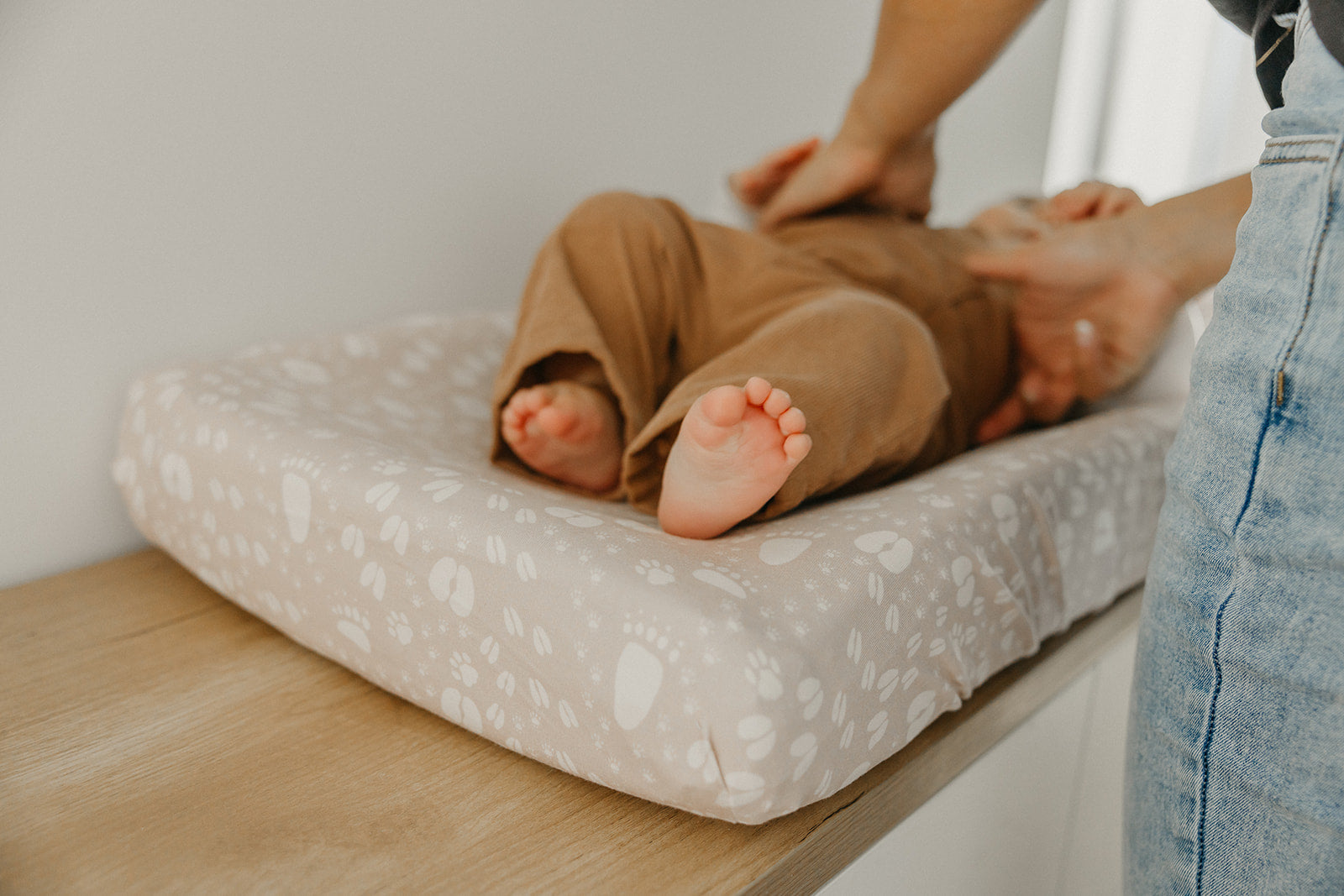 Premium Organic Cotton Knit Diaper Changing Pad Cover - Soft, Washable & Waterproof - Perfect for Nursery, Travel & On-the-Go Baby Care