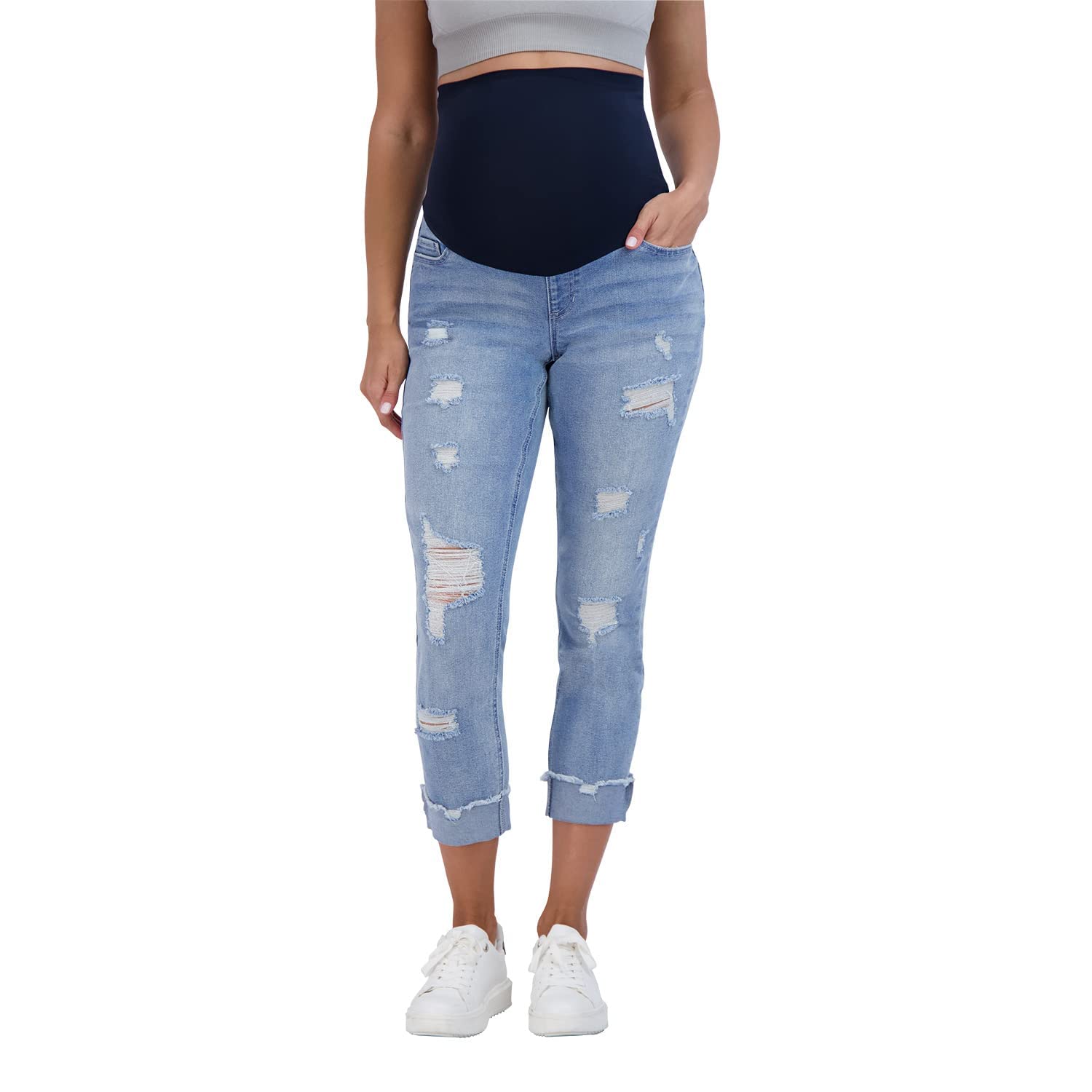 Savi Parker Women's Maternity Jeans Over The Belly - Stretch Comfort Pregnancy Pants for All Seasons, 26.5