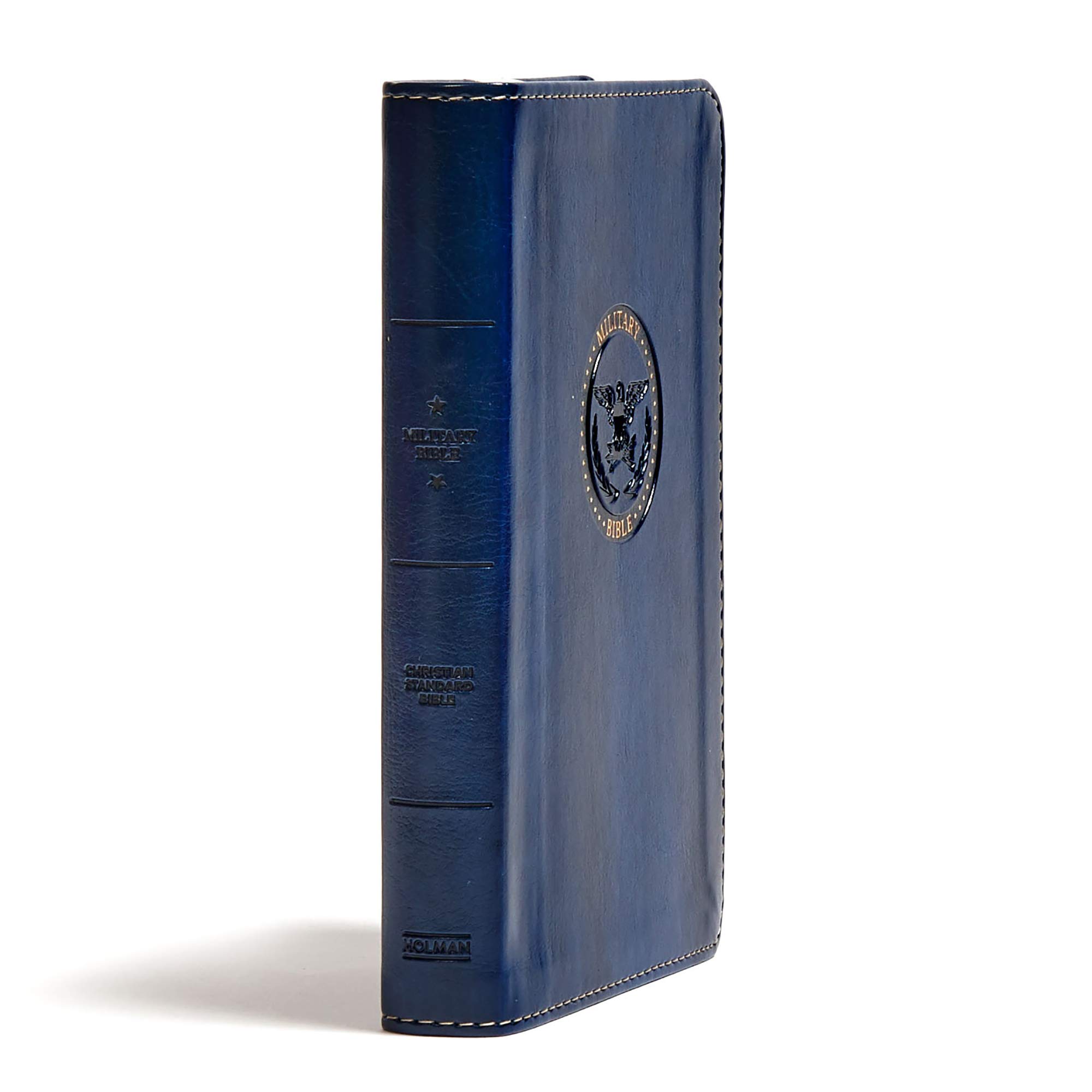 CSB Military Bible - Royal Blue LeatherTouch, Red Letter Edition for Soldiers & Prayer