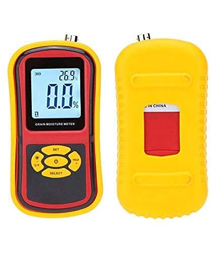 Digital Grain Moisture Meter with LCD Display - Portable Wheat Corn Rice Moisture Tester Hygrometer for Agriculture, Farming & Food Storage