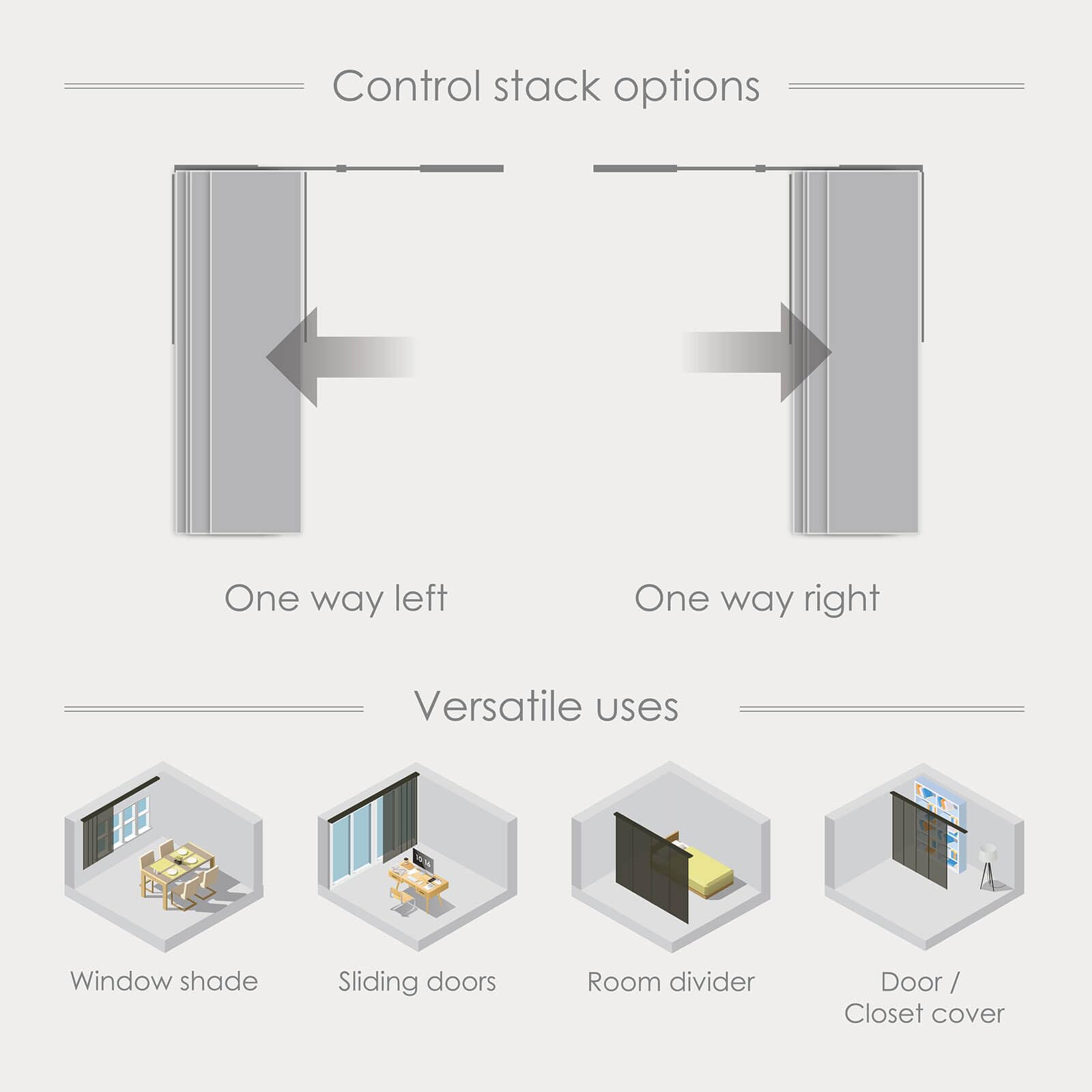GoDear Design Adjustable Sliding Room Divider 45.8